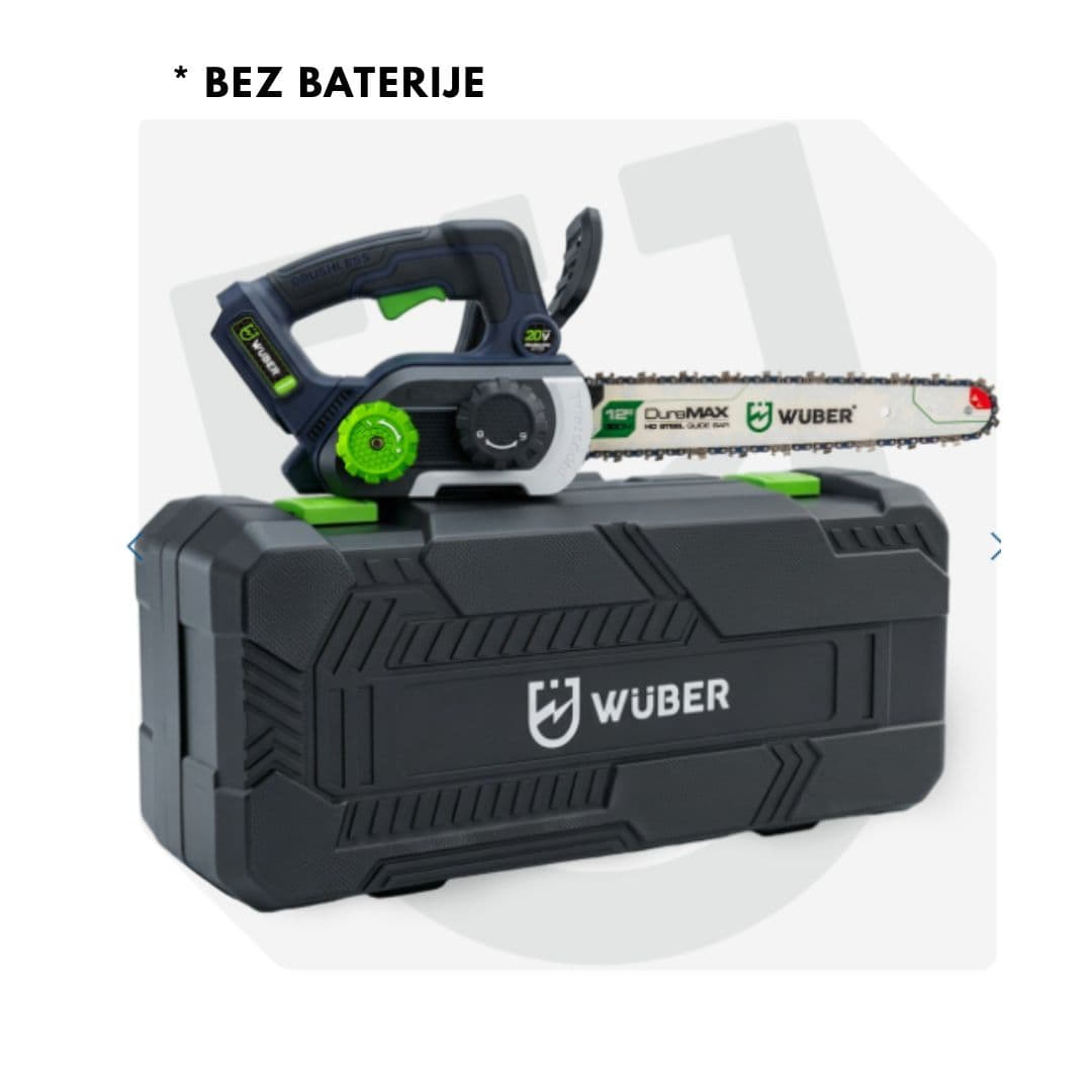 Wuber Akumulatorska Motorna Testera Bez Četkica S Gornjom Ručkom 12" 30cm Lcd Solo Bez Baterije 20v