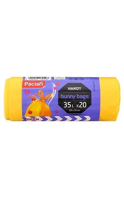 Paclan Kese Bunny Bags Hdpe 35l 20/1 Zuta