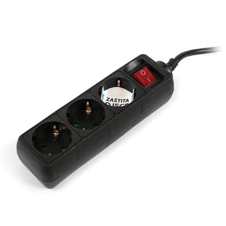 02prk0003 Produzni Kabal 3 Uticnice Sa Prekidacem 3g1 1,5m