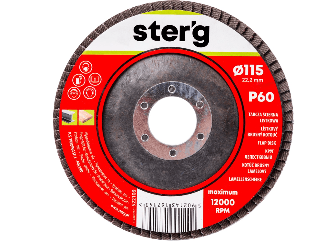 Ps Lamelni Brus 115mm, P60  S22106