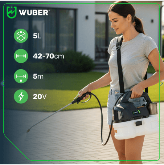 Wuber Baterijska Vrtna Prskalica 5l