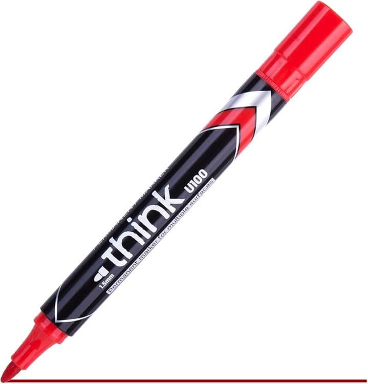 Deli Marker Okrugli Vrh Crveni Eu10040