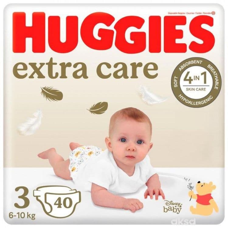 Huggies 3 Extra Care 40 Kom Pelene