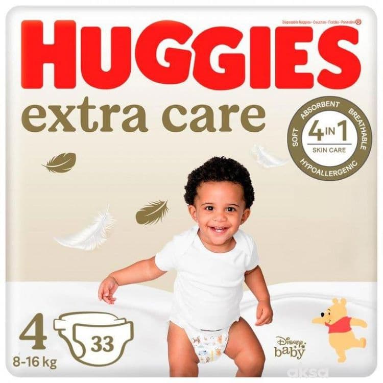 Huggies 4 Extra Care 33 Kom Pelene
