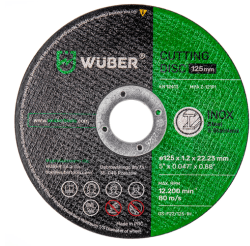 Wuber Disk Za Rezanje Metala 125x1.2mm  W17013