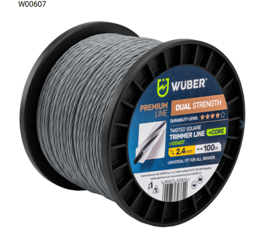 Wuber Ojacani Silk Za Rezanje 2,4 Mm Uvijena Kvadratna 100 M + Core W00607