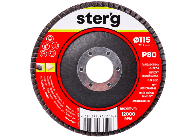 Ps Lamelni Brus 115mm, P80 S22108
