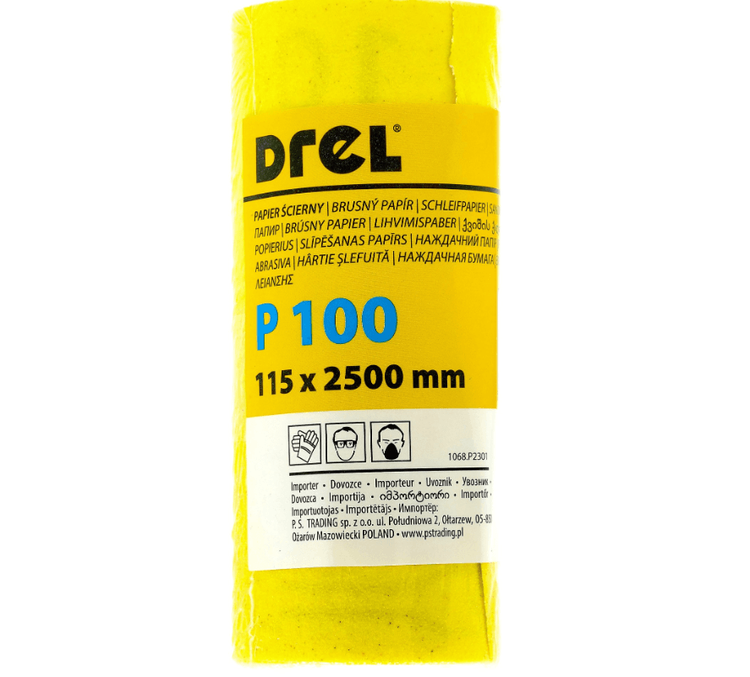 Ps Brusni Papir U Rolni 2.5 M, 115 Mm, P60, Žuti, Fsc 100%, Con-rmy-1110