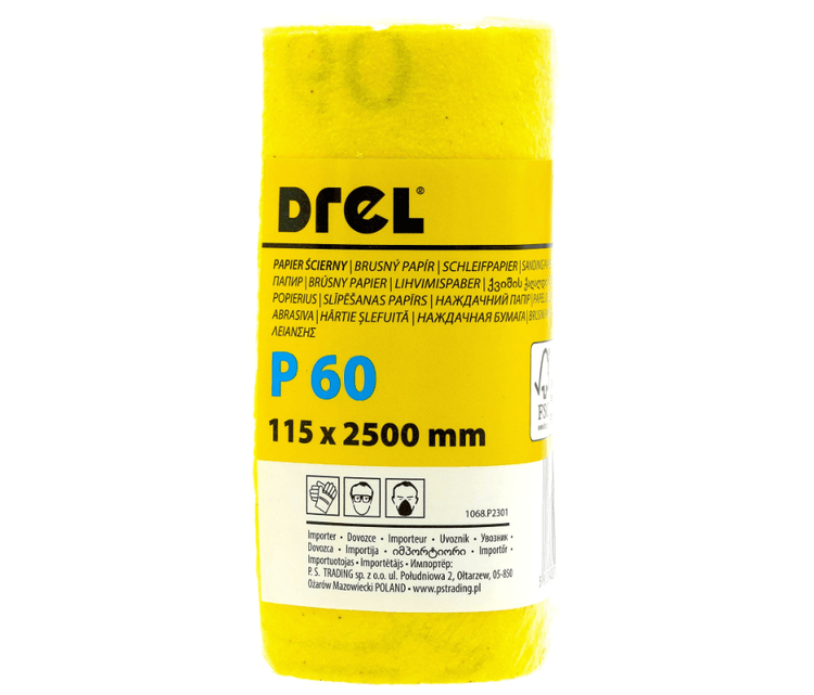 Ps Brusni Papir U Rolni 2.5 M, 115 Mm, P100, Žuti, Fsc 100%, Con-rmy-1106